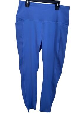 Spyder Active High Rise Ankle Leggings with Side Pockets Blue Women’s Size Large
